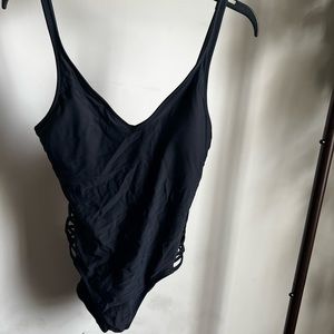 Black cut-out one piece swim suit!!
